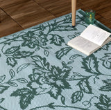Outdoor/Indoor Anemone Woven Jaquard Rug Teal/Mineral 100% Recycled £18 (10% off RRP) (Copy)