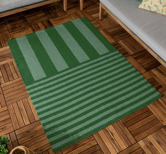 Outdoor Deck Stripe Green Rug £45 (10% off RRP)