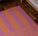 Outdoor Deck Stripe Orange Pink Rug £45 (10% off RRP)