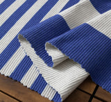 Outdoor Deck Stripe White Blue Rug £45 (10% off RRP)