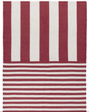 Outdoor Deck Stripe White Red Rug £45 (10% off RRP)