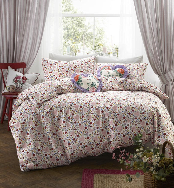 Cath Kidston - Floral Heart Frill Pink Bedlinen (15% off RRP)