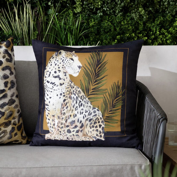 Leopardis Cat Printed Woven Cushion £12 (10% off RRP)