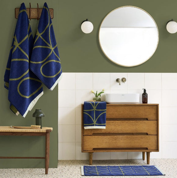Orla Kiely - Linear Stem Navy Olive Towels £13 (15% off RRP)