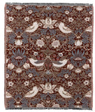 Morris & Co - Strawberry Thief Jacquard Throw £61.50 (10% off RRP) 4 Colour Options