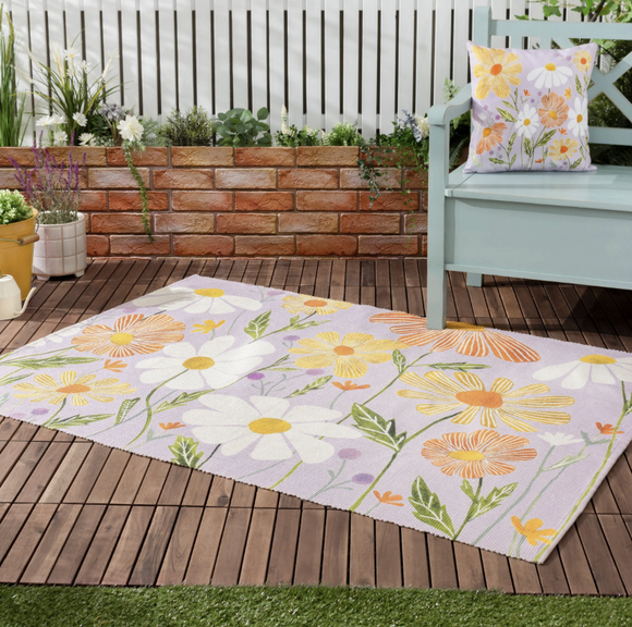 Outdoor/Indoor Wildflowers Rug £44 (10% off RRP)