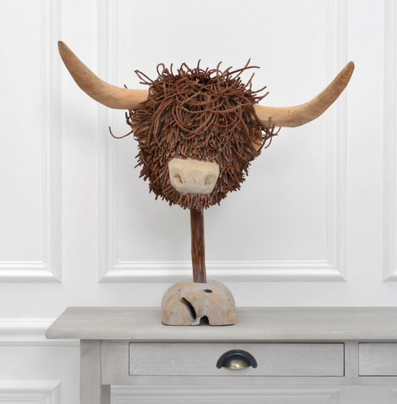 Highland Cow Wooden Sculpture by Voyage Maison £108 (10% off RRP)